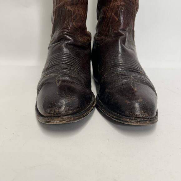 Vintage Lucchese Western Cowboy Boots Goat “Brown” main image 10